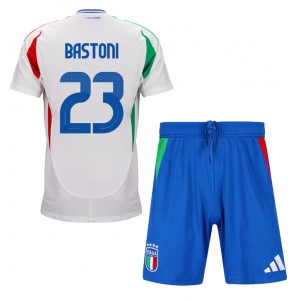 Fotbalové Dres Itálie Alessandro Bastoni #23 Dětské Venkovní Oblečení ME 2024 Krátký Rukáv (+ trenýrky)